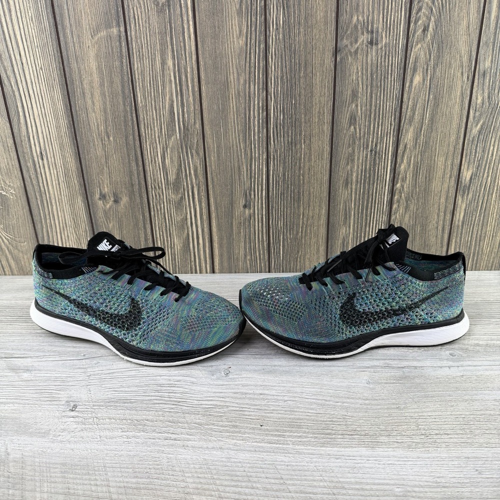 Nike Flyknit Racer Multicolor Knit Women's Size 8 Lightweight Running Shoes